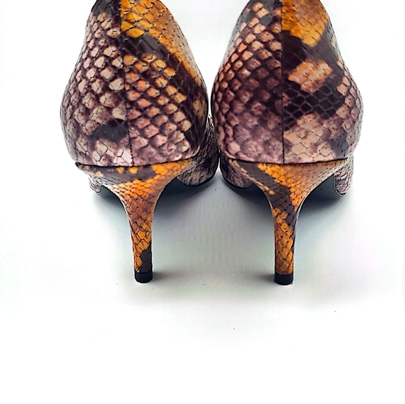 ANINE BING Devon Pumps  Leather Python Snakeskin Heels 37 New Box - Picture 9 of 12